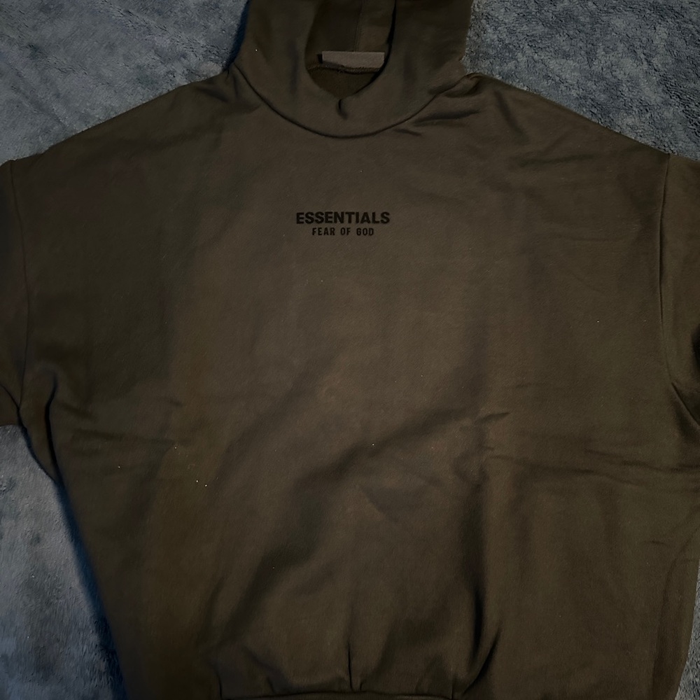 Fear of God Essentials Jet Black Hoodie